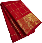 Red Kanjeevaram Pure Silk Saree Handloom Weave Bridal