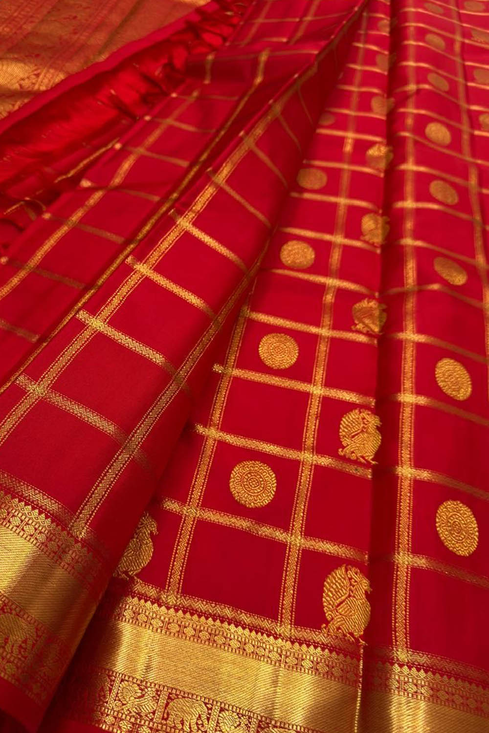 Red Handloom Kanjeevaram Pure Silk Saree