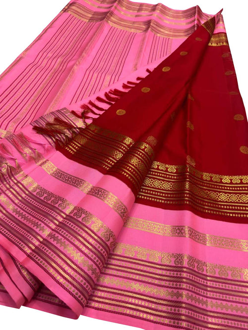 Red Handloom Kanjeevaram Pure Silk Saree