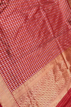 Red Pure Katan Silk Banarasi Handloom Saree