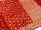 Red Pure Katan Silk Banarasi Handloom Saree