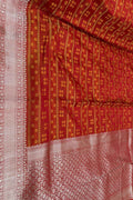 Red Pure Katan Silk Banarasi Handloom Saree
