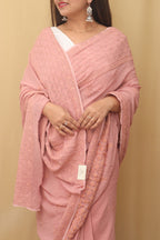 Shop Pink Chikankari Georgette Saree Online - Luxurion World