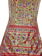 Golden Paithani Handloom Pure Silk Brocade Saree - Luxurion World