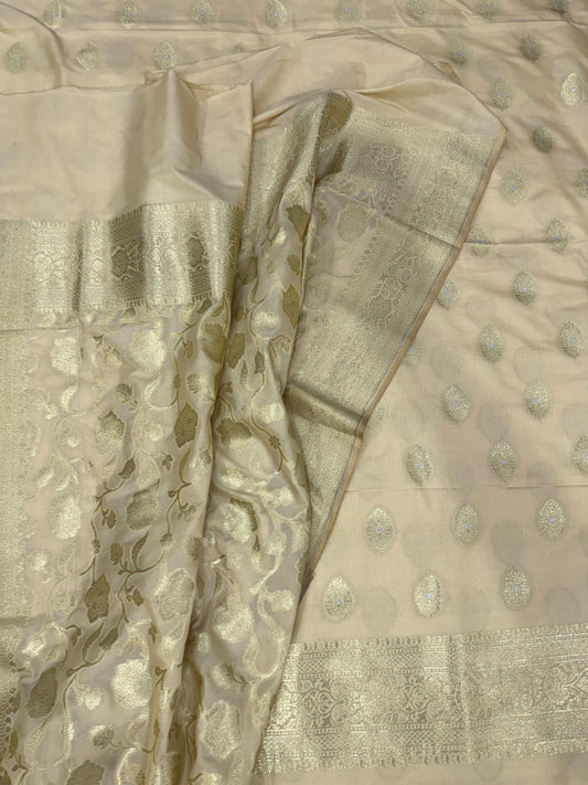 Pastel Banarasi Silk Suit Set - Elegant and Timeless - Luxurion World