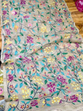 Multicolor jamdani pure handwoven muslin sarees - Luxurion World