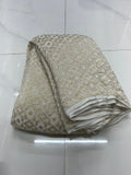 Grey Banarasi Handloom Pure Silk Fabric — Zari Brocade, Bridal & Designer Use