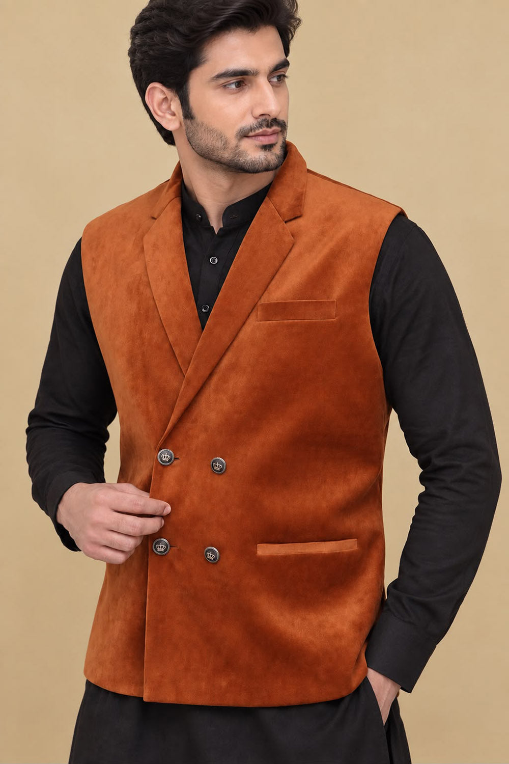 Brown Velvet Waist Coat