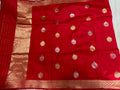 Red Banarasi Silk Dupatta