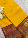 Yellow Handloom Kanjeevaram Pure Silk Saree Zari Weave Festive Heirloom PS1K2RS326100701