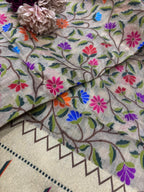 Dyeable Handloom Banarasi Pure Moonga Silk Flower Design Dupatta - Luxurion World
