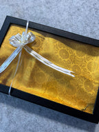 Premium Yellow Banarasi Silk Fashion Stole Gift Box Stylish Wrap for Festive | College | Casual | Night Parties - Luxurion World