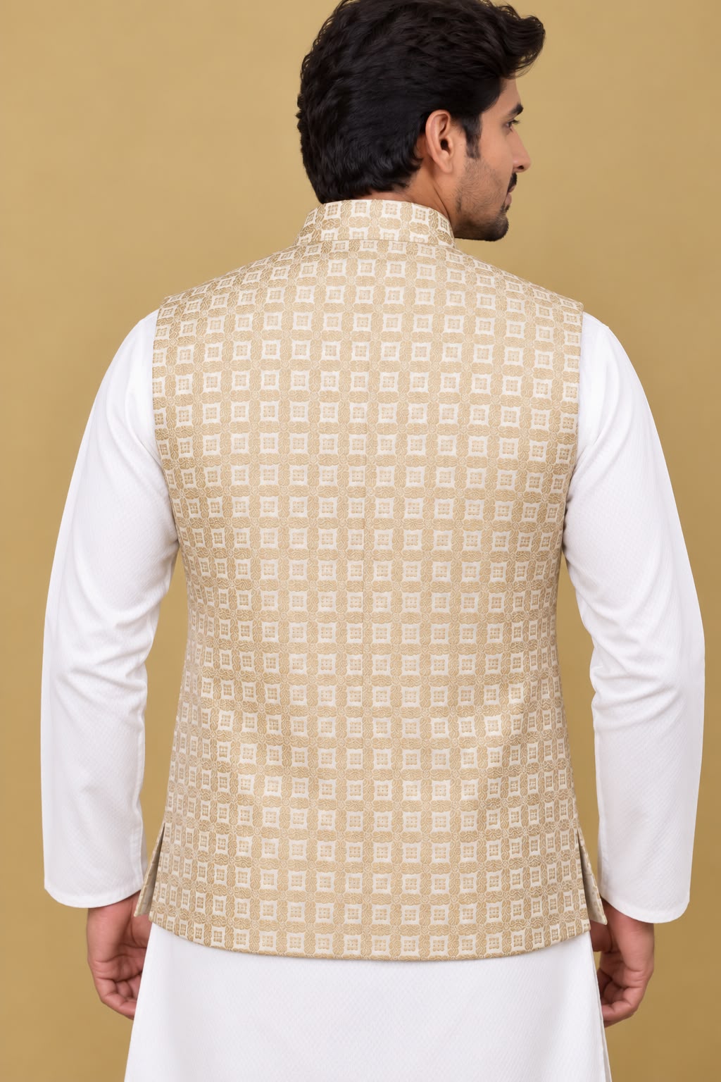 Stunning Off White Banarasi Silk Jacket: Luxurious Style and Versatility