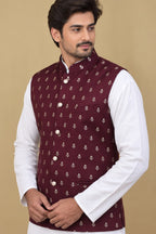 Elegant Maroon Banarasi Silk Jacket: A Timeless Fashion Statement
