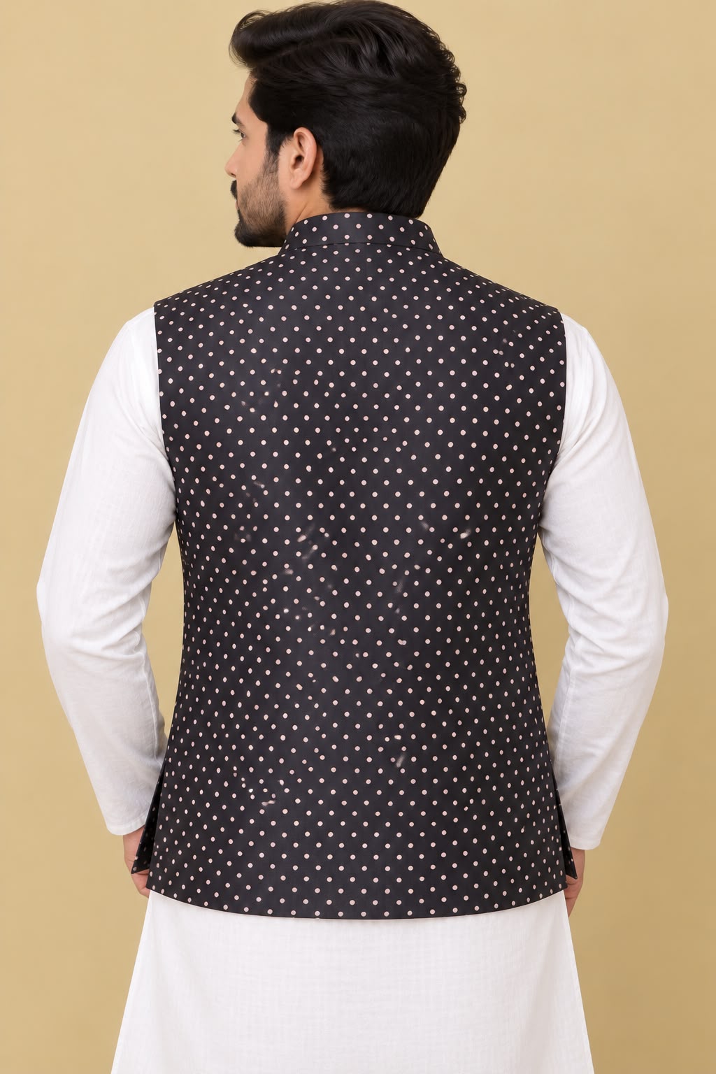 Grey Mashru Silk Nehru Jacket
