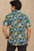 Multicolor Cotton Linen Digital Printed Shirt