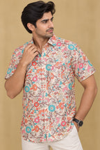 Colorful Kalamkari Tussar Silk Shirt