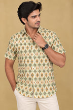Multicolor Cotton Linen Digital Printed Shirt