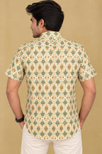Multicolor Cotton Linen Digital Printed Shirt
