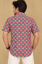 Vibrant Patola Design Tussar Silk Shirt
