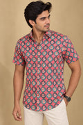 Vibrant Patola Design Tussar Silk Shirt