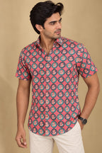 Vibrant Patola Design Tussar Silk Shirt