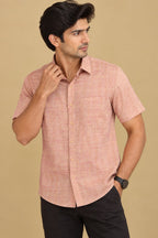 Purple Plain Pure Linen Silk Shirt - Exquisite Elegance