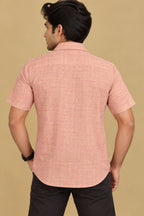 Purple Plain Pure Linen Silk Shirt - Exquisite Elegance