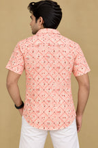 Stylish Pink Patola Tussar Silk Shirt