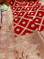 Red Banarasi Pure Katan Silk Saree Handloom Weave Bridal