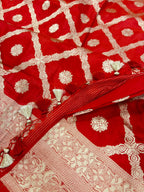 Red Banarasi Pure Katan Silk Saree Handloom Weave Bridal