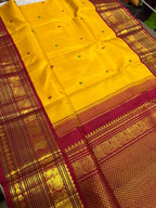 Yellow Handloom Kanjeevaram Pure Silk Saree Zari Weave Festive Heirloom PS1K2RS326100701