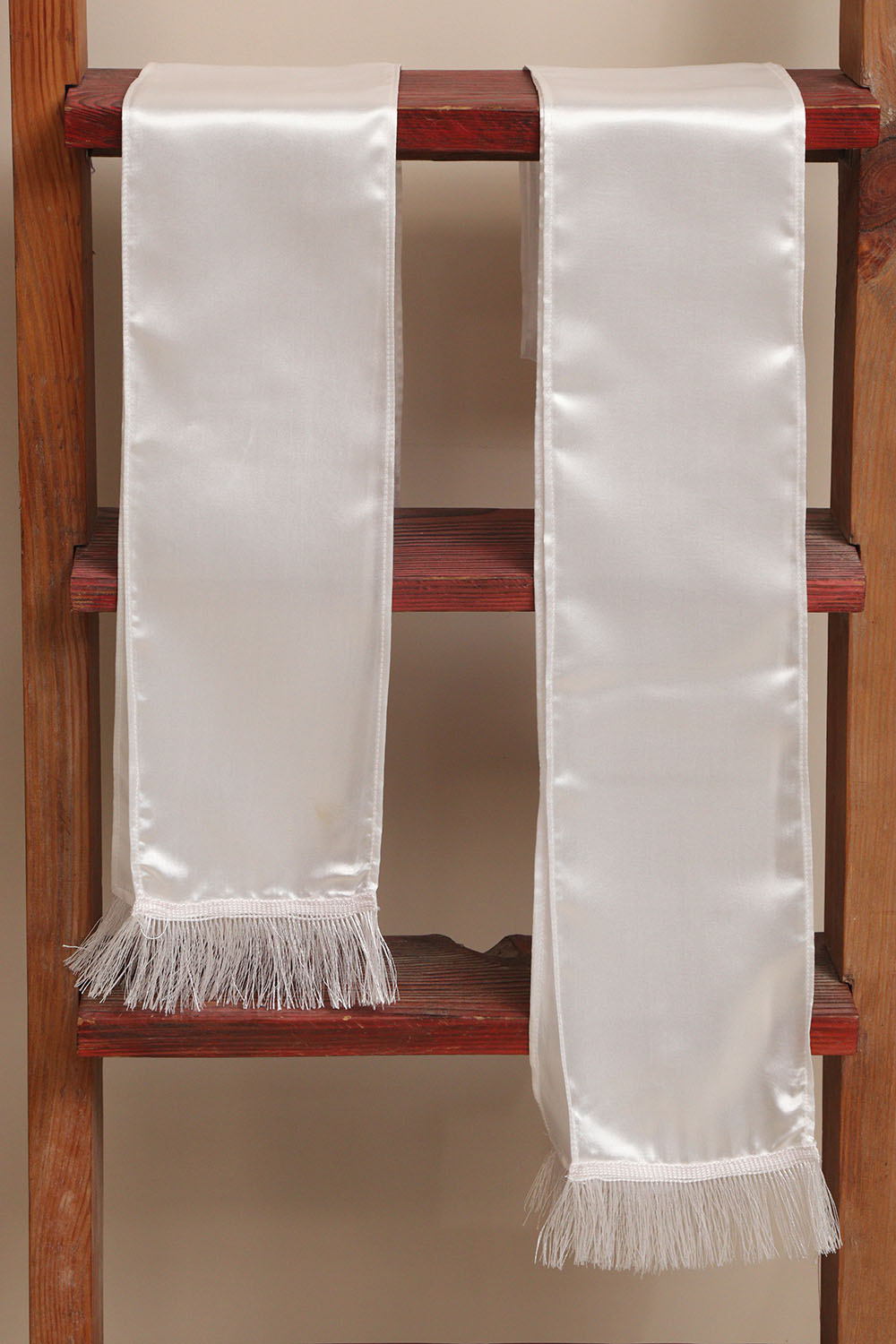 Luxurion World’s White plain unisex silk printed stole bring timeless elegance, making every wedding, anniversary, birthday, or celebration special by welcoming guests with warmth and grace - Luxurion World