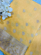 Yellow Banarasi Soft Silk Saree IS1B1ZA526090803