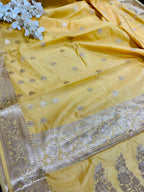 Yellow Banarasi Soft Silk Saree IS1B1ZA526090803