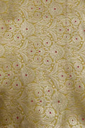 Yellow Banarasi Handloom Katan Silk Fabric