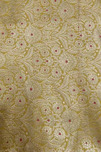 Yellow Banarasi Handloom Katan Silk Fabric