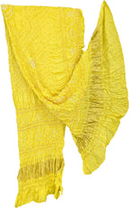 Yellow Bandhani Modal Silk Dupatta