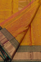 Yellow Chanderi Handloom Pure Katan Silk Saree