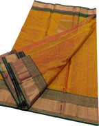 Yellow Chanderi Handloom Pure Katan Silk Saree