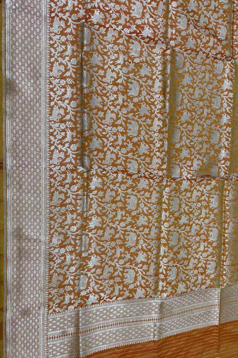 Yellow Handloom Banarasi Pure Katan Silk Dupatta