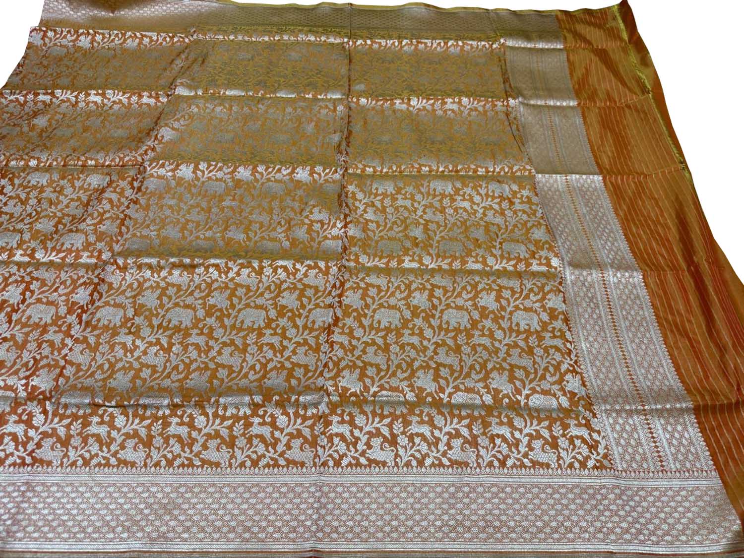 Yellow Handloom Banarasi Pure Katan Silk Dupatta
