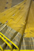 Yellow Handloom Chanderi Pure Silk Saree