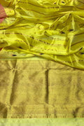 Yellow Handloom Chanderi Pure Silk Saree