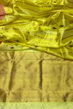 Yellow Handloom Chanderi Pure Silk Saree