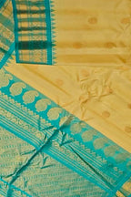 Yellow Handloom Gadwal Pure Silk Saree