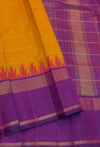 Yellow Handloom Kanjeevaram Pure Silk Saree