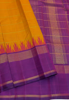 Yellow Handloom Kanjeevaram Pure Silk Saree