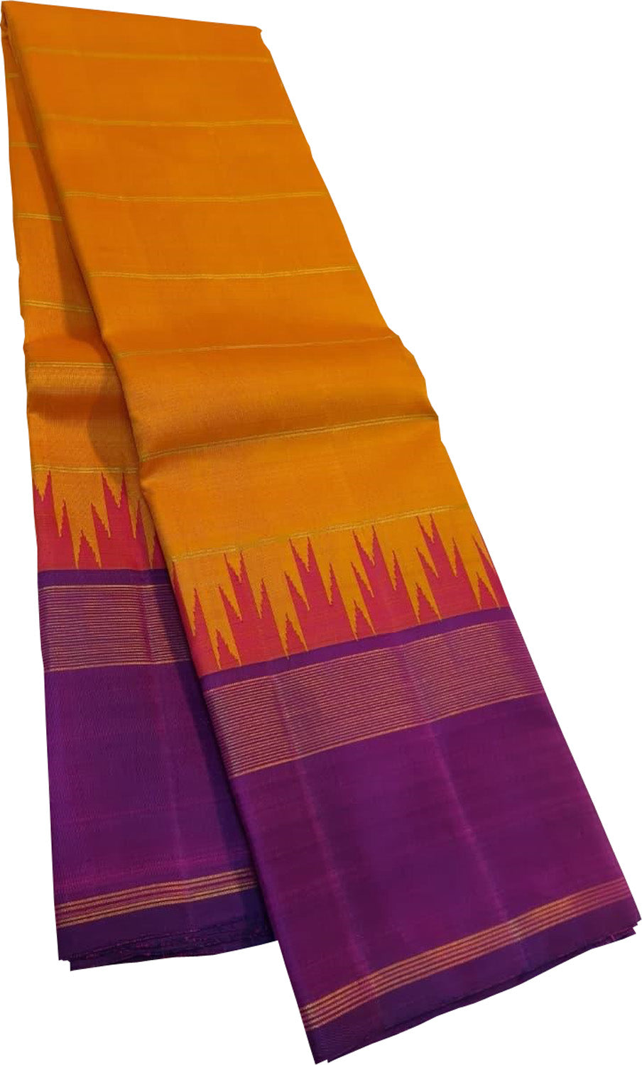 Yellow Handloom Kanjeevaram Pure Silk Saree