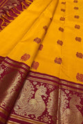 Yellow Handloom Kanjeevaram Pure Silk Saree